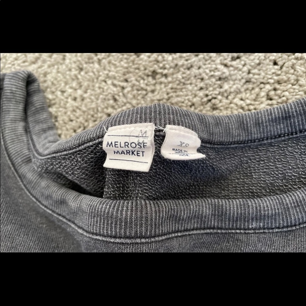 Melrose Market Cropped Grey Sweater